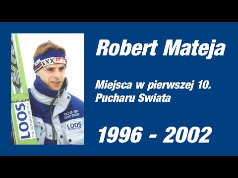 Robert Mateja - miejsca w pierwszej 10. Pucharu Świata - 1996-2002