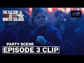 Bucky, Sam and Zemo party scene | The Falcon and the Winter Soldier Episode 3 | HD CLIP