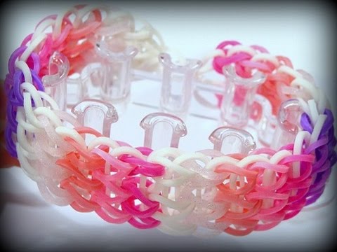 Loom Bands Doppeltes Dreifach Armband, Rainbow Loom Bracelet DIY, Loom Bandz Anleitung deutsch