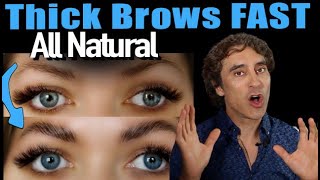 HOW to GROW YOUR EYEBROWS FAST AND THICK || All Natural Hair Growth