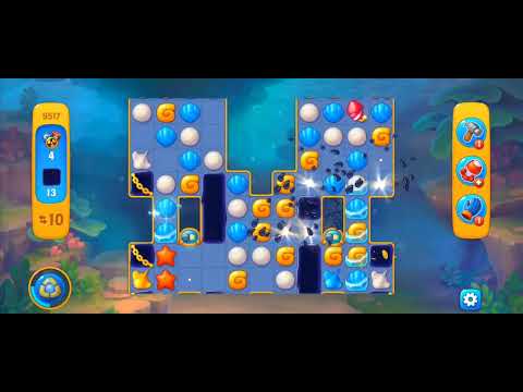 Fishdom Easy Level 9517 (with ingane lightning booster) @choraelmin