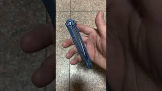 Damascus Steel Outdoor Tactical Folding Knife Titanium alloy TC4 Survival Camping