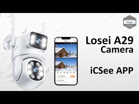 LOSEI A29 WIFI Surveillance Camera 3+3MP Night Vision 20m - App ICSEE - Unboxing