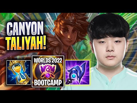 CANYON IS SO CLEAN WITH TALIYAH! - DK Canyon Plays Taliyah JUNGLE vs Kha'zix! | Bootcamp 2022