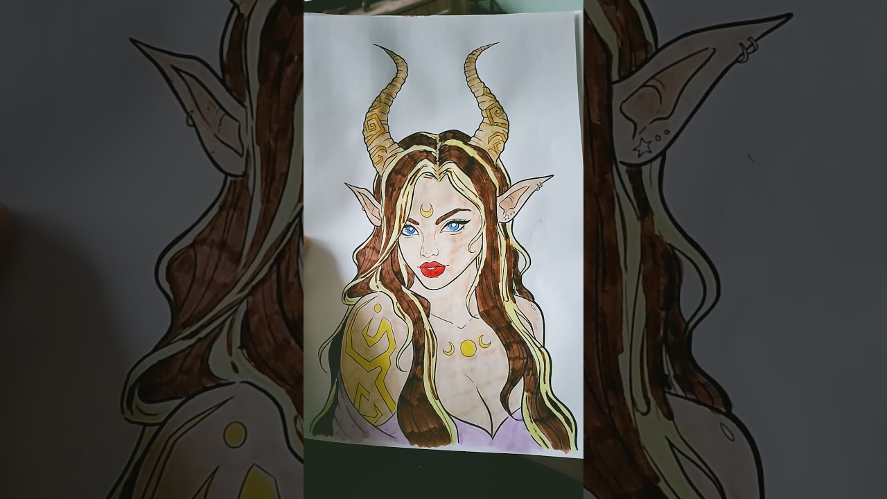 Pin up gothic style adult colouring in !! Hope u like it ! Xx