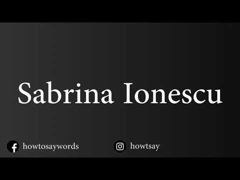 How To Pronounce Sabrina Ionescu