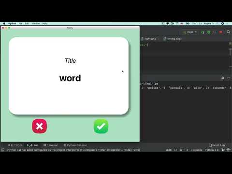 Flash Card 100daysofcode Python