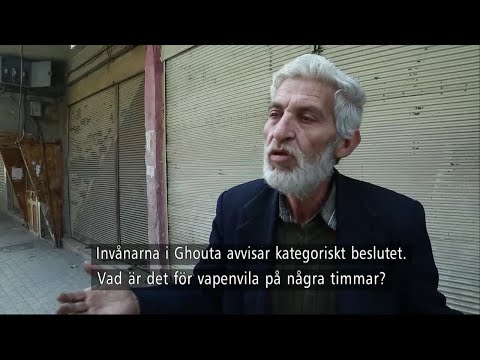 Syriska civila vägrade ryssledd evakuering i bombad stad - Nyheterna (TV4)