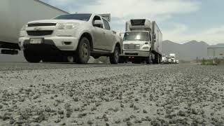 Se entorpece la circulación de la carretera libre Monterrey-Saltillo