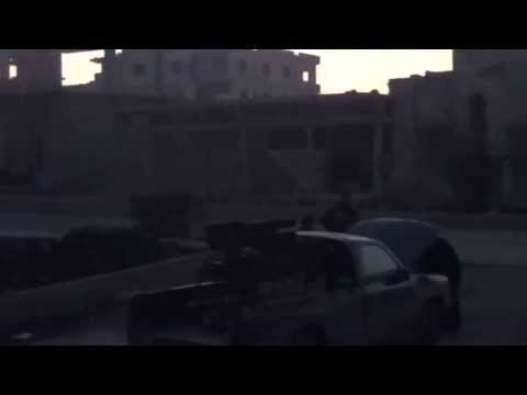 استهداف مقرات النظام في كتيبة الهندسة في ريف الرستن براجمة صورايخ كاتيوشا من قبل كتيبة الناصر