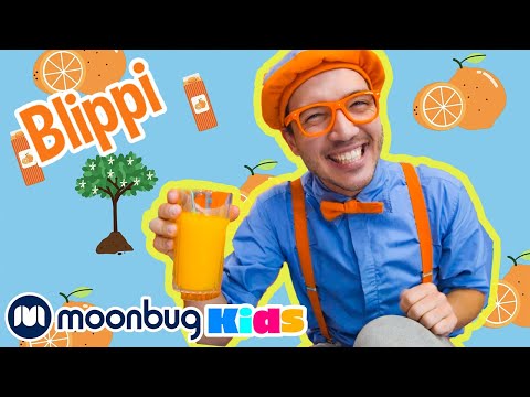 Blippi Visits an Orange Farm! | Moonbug Kids TV Shows - Full Episodes | Cartoons For Kids
