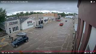 Terrie and Dylan on the Cavalier, ND town webcam