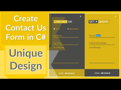 How to Create Contact Us Form Unique Design In C# Visual Studio 2010 | Free Source Code C#