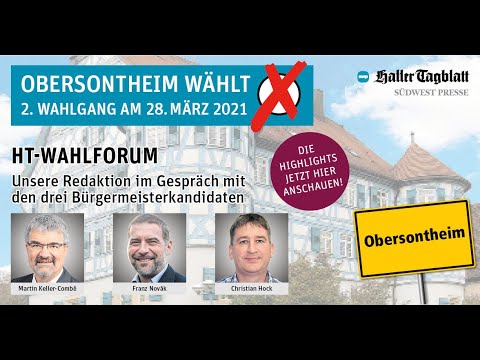 Stichwahl in Obersontheim: Die Highlights des HT-Wahlforums