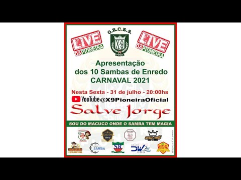 LIVE DA PIONEIRA - APRESENTAÇÃO DOS 10 SAMBAS ENREDO CONCORRENTES