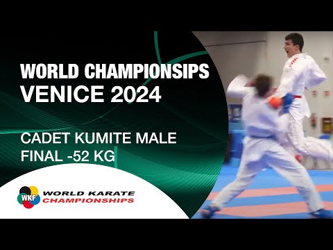 CADET KUMITE MALE -52 KG FINAL | World Cadet, Junior Karate & U21 Championships | WKF