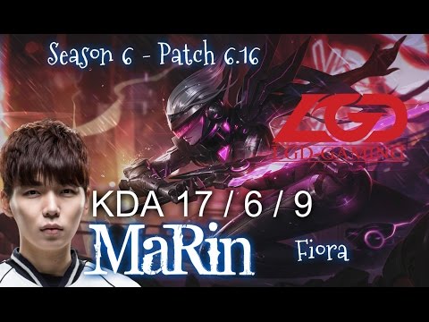LGD MaRin FIORA vs RIVEN Top - Patch 6.16 KR | League of Legends