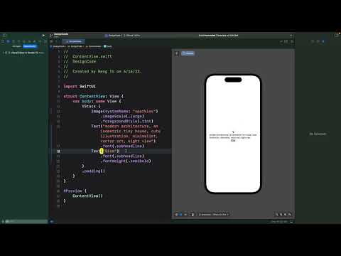 Visual Editor in Xcode 15 #SheLovesCode