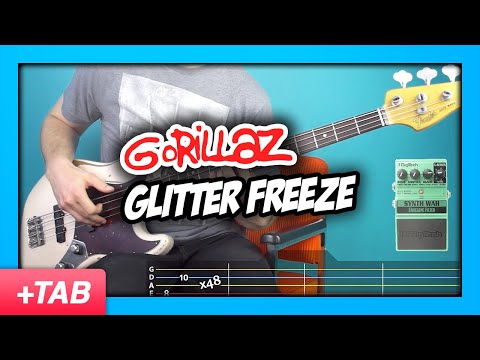 Gorillaz - Glitter Freeze | Bass Cover with Play Along Tabs