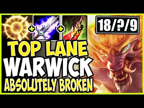 TOP LANE WARWICK SEASON 9 BUILD! THIS IS ABSOLUTELY BROKEN! TOP Warwick vs Sylas Season 9 Gameplay
