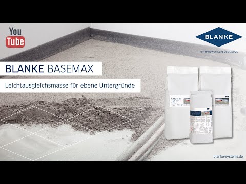 Anwendungsvideo der BLANKE BASEMAX - Leichtausgleichsmasse zur Erstellung von ebenen Untergründen