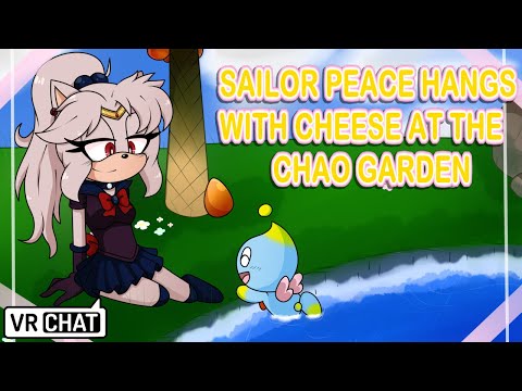 Sailor Peace Hangs Out with Cheese at the Chao Garden - VRChat