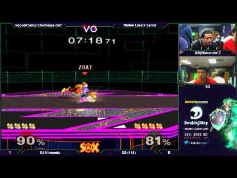 S@X - SSBM Losers Semis - SG (Fox) vs DJ Nintendo (Fox)