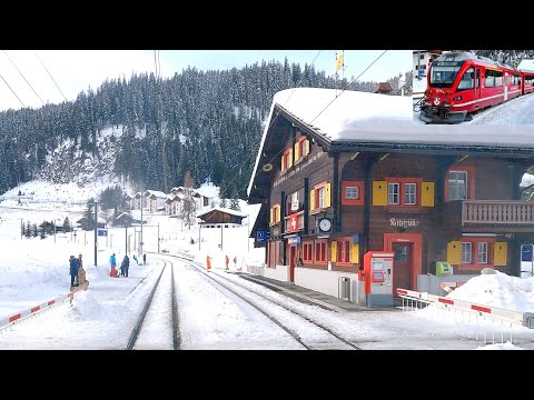 ★ 4K 🇨🇭Chur - Arosa cab ride, Switzerland [02.2021]