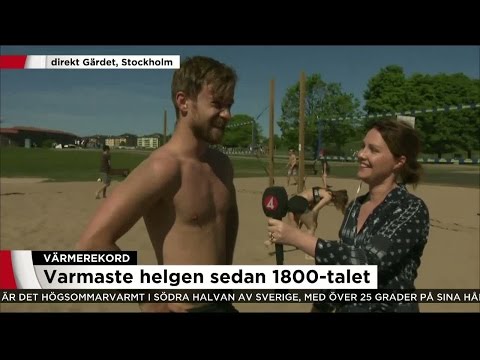Värmerekord i söder och snöfall i norr - Nyheterna (TV4)