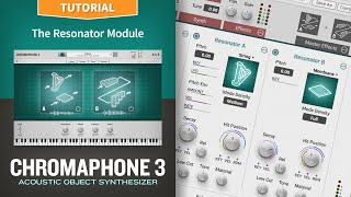 Video thumbnail for The resonator module with the Chromaphone 3 acoustic object synthesizer plug-in by Applied Acoustics Systems