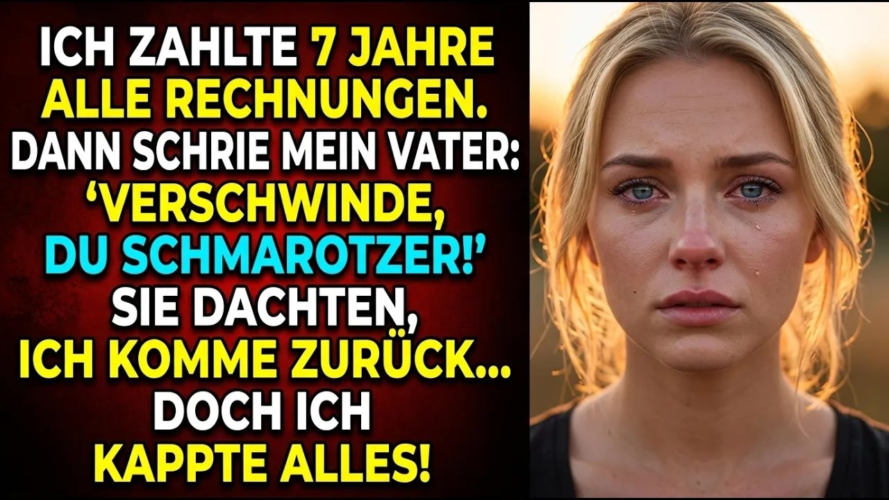 7 Jahre zahlte ich alles – Dann nannte mich mein Vater einen Schmarotzer und warf mich raus