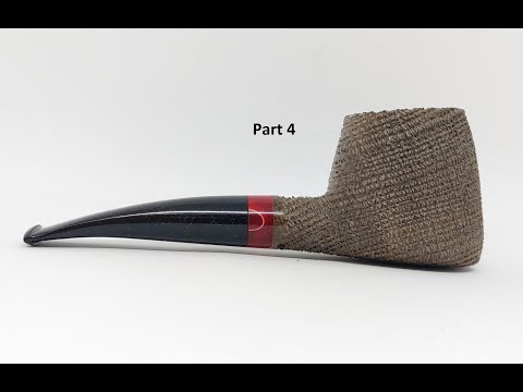 Handcrafted pipe stile 55 bog oak processing steps part 4