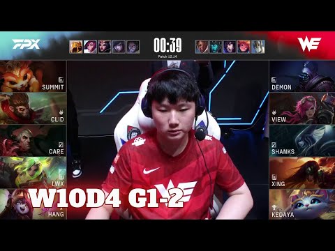 FPX vs WE - Game 2 | Week 10 Day 4 LPL Summer 2022 | FunPlus Phoenix vs Team WE G2