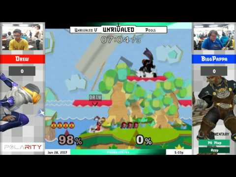 Unrivaled 5 Melee - Drew (Sheik) vs Biggpappa (Ganon) - Pools