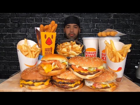 (ASMR) BURGER KING MUKBANG