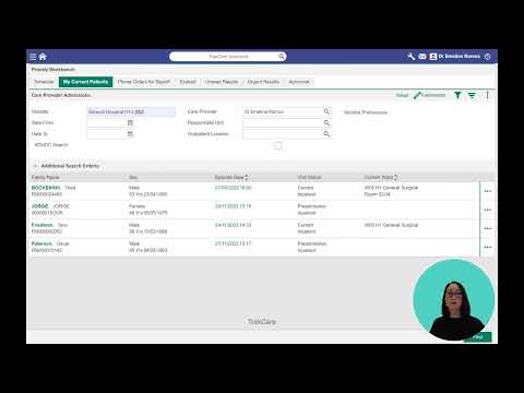 InterSystems TrakCare Assistant: User Workflow Example