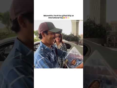 Just look at Dilip's happiness.🏵️💝✨ #edit #bollywood #love #farahkhan #dilip #gift #international