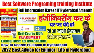 Naresh IT Best Software Coaching Institute in hyderabad 100% job guarantee program full details 2022
