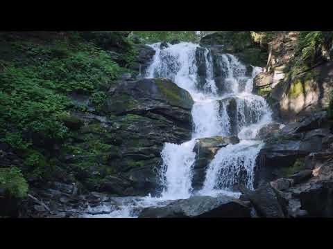 Amazing nature view on the waterfall
