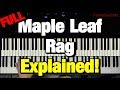 HOW TO PLAY - MAPLE LEAF RAG - BY SCOTT JOPLIN (PIANO TUTORIAL LESSON) (COMPLETE)