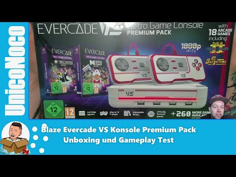 Blaze Evercade VS Konsole Premium Pack - Unboxing und Gameplay Test (Deutsch I German)