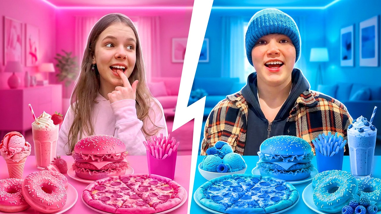 Синий vs розовый челлендж