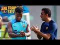 WORKING HARD to carry out XAVI's IDEA ⚽↔️⚽