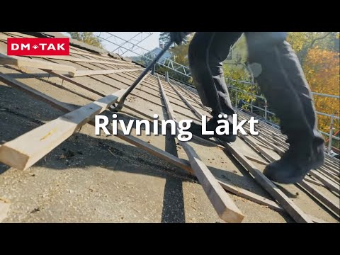 Takskolan. Rivning del 3 - Rivning läkt