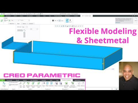 Creo Parametric - Sheetmetal and Flexible Modeling (FMX) | Part 2