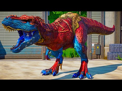 Wonder Woman T-REX vs Superman, Spider-Man & Venom! ULTIMATE Dino Brawl in Jurassic World Evolution💥