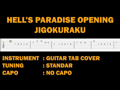 Hell's Paradise OP (Works) - Jigokuraku - Easy Guitar Tabs Tutorial Fingerstyle - Anime Songs