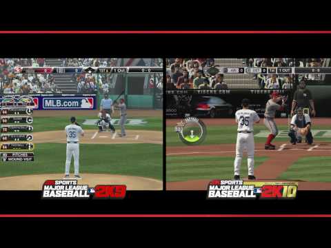 MLB 2K10 vs 2K9 Comparison Video