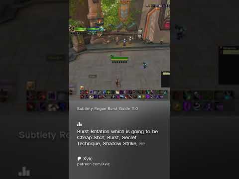 Subtlety Rogue Rotation Guide In 30 Seconds  #showtooltip #discpriest #chart