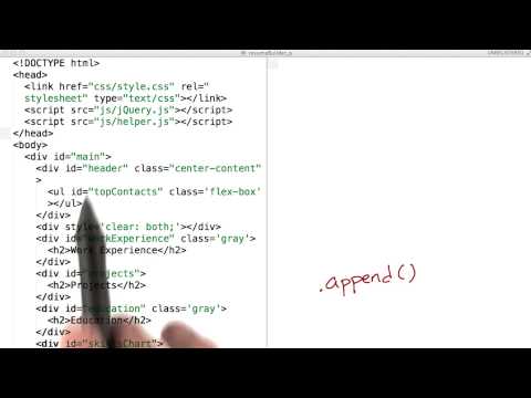 Using append to Build a Page JavaScript Basics